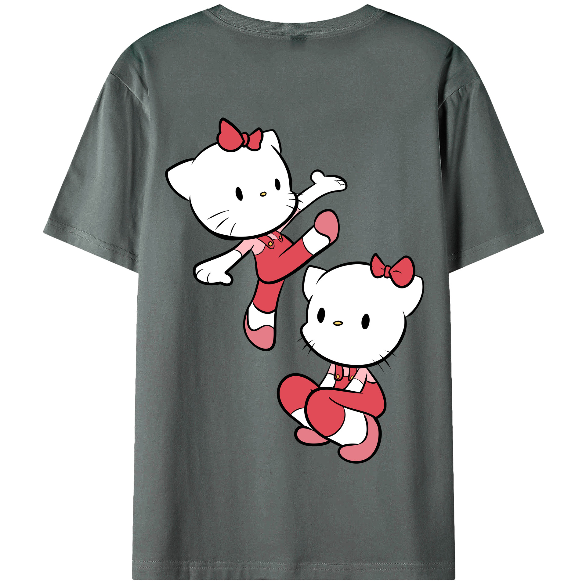（画像用） Hello Kitty ハローキティ 綿100％半袖Tシャツ（背面プリント）